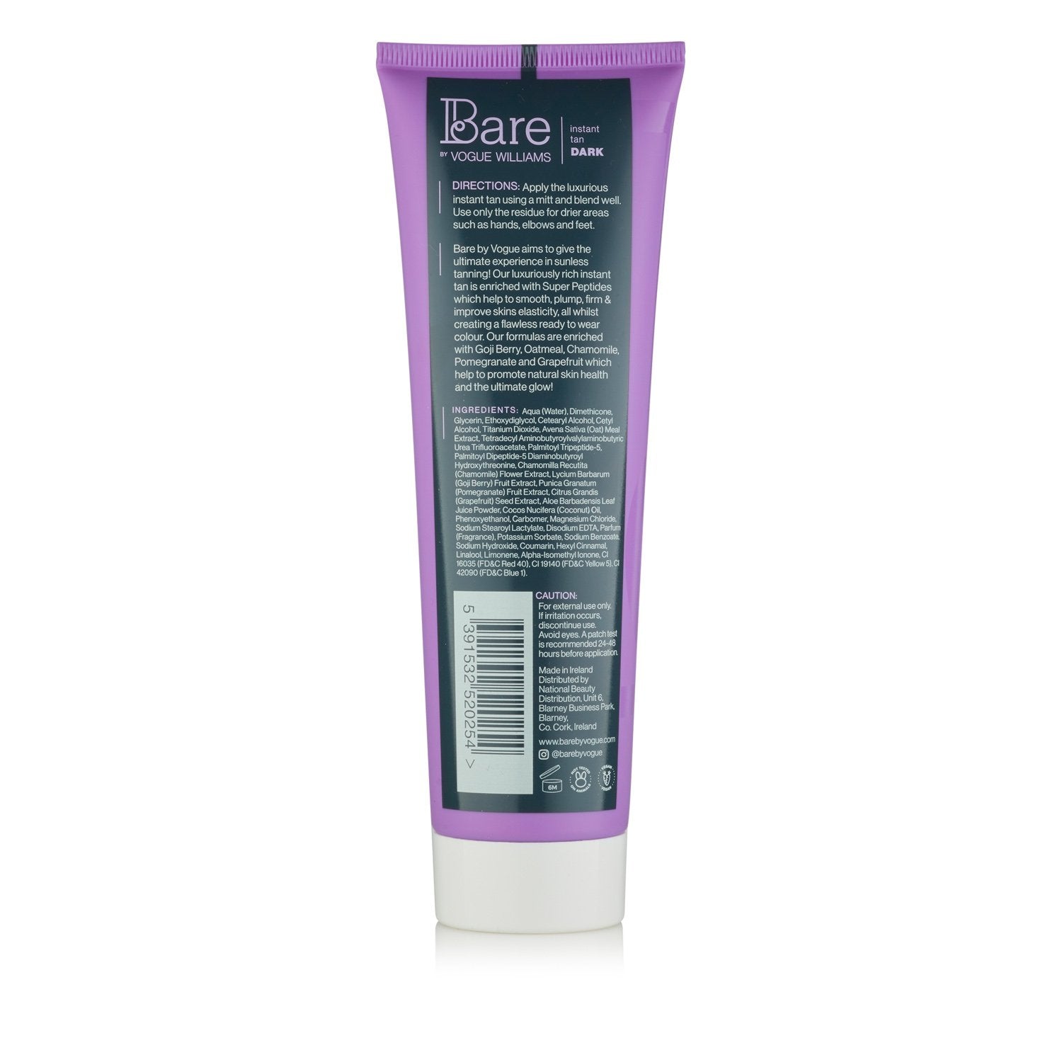 Bare by Vogue Instant Tan Dark Ingredienten
