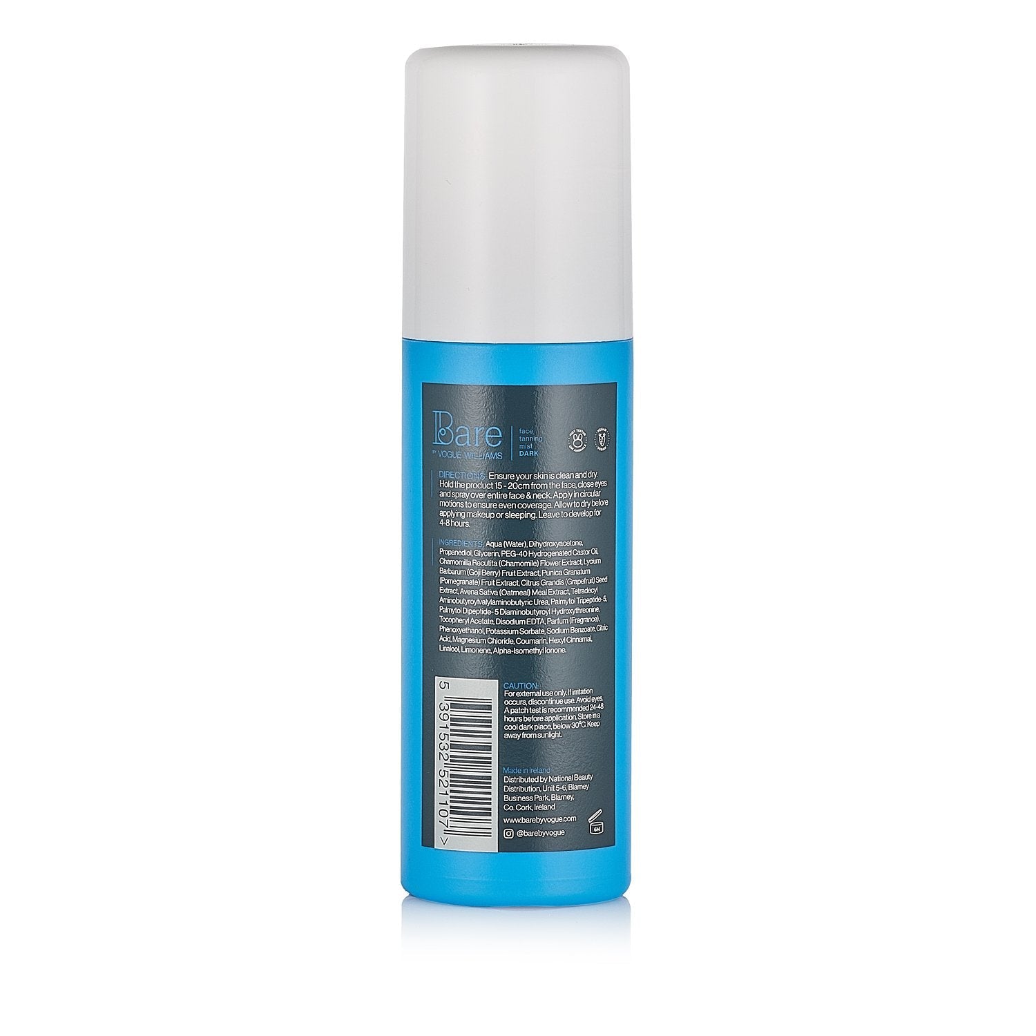 Bare by Vogue Face Mist Dark ingredients