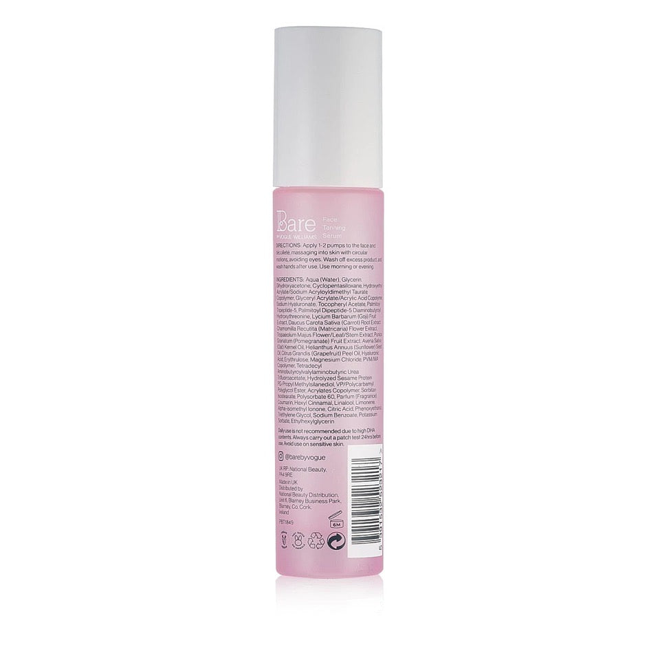 Bare by Vogue Face Tanning Serum Light Ingredients 